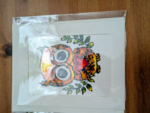Charger l'image dans la galerie, Cartes de souhaits peinture vitrail, oiseaux et soleil Cartes Madeleine Fortier, écrivaine