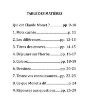 Charger l'image dans la galerie, Histoire de l'art - Activités ludiques pour adultes, Claude Monet Histoire de l'art - activités Madeleine Fortier
