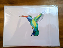 Charger l'image dans la galerie, Cartes de souhaits, colibri et fleur Cartes Madeleine Fortier, écrivaine 
