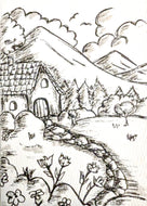 Cartes de souhaits, encre Cartes Madeleine Fortier, écrivaine 