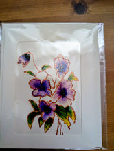 Charger l'image dans la galerie, Cartes de souhaits peinture vitrail, fleurs et papillons Cartes Madeleine Fortier, écrivaine 
