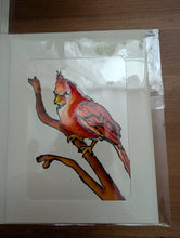Charger l'image dans la galerie, Cartes de souhaits peinture vitrail, oiseaux et soleil Cartes Madeleine Fortier, écrivaine 
