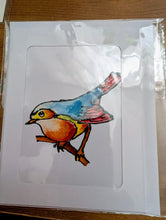 Charger l'image dans la galerie, Cartes de souhaits peinture vitrail, oiseaux et soleil Cartes Madeleine Fortier, écrivaine 
