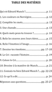 Histoire de l'art - Cahier d'activités et de jeux pour enfants, Edvard Munch Activités pour les enfants - Artistes Madeleine Fortier 