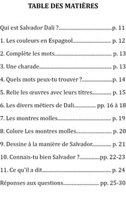 Histoire de l'art - Cahier d'activités et de jeux pour enfants, Salvador Dali Activités pour les enfants - Artistes Madeleine Fortier 