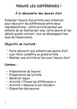 Charger l&#39;image dans la galerie, L&#39;art raconté aux enfants : trouve les différences, Van Gogh Activités pour les enfants - Artistes Madeleine Fortier 
