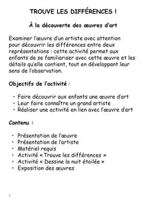 L'art raconté aux enfants : trouve les différences, Van Gogh Activités pour les enfants - Artistes Madeleine Fortier 