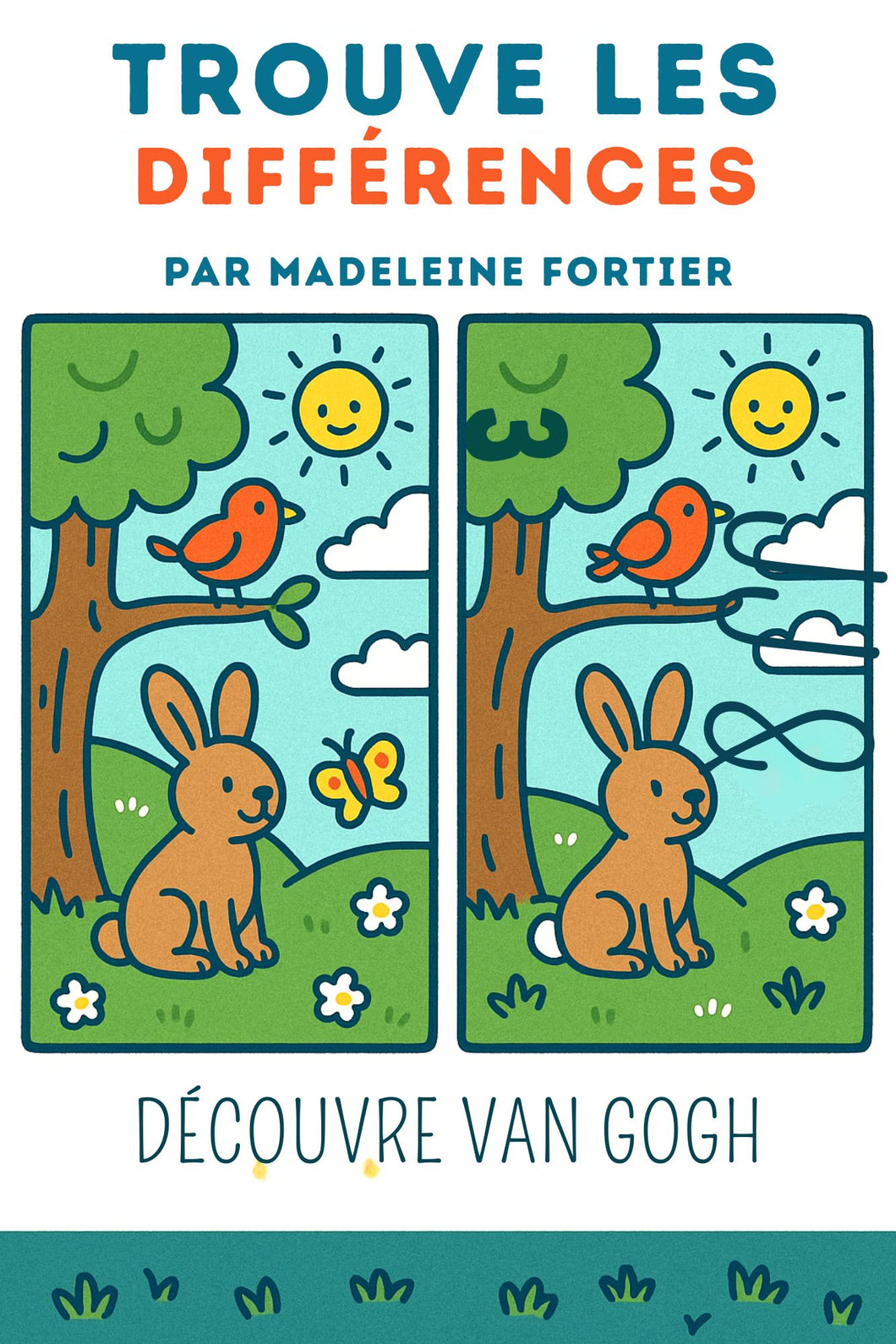 Trouve les différences! À la découverte de La nuit étoilée de Vincent Van Gogh - PDF Activités pour les enfants - Artistes Madeleine Fortier 
