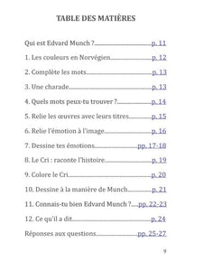 Edvard Munch, peintre des émotions, format PDF Activités pour les enfants - Artistes Madeleine Fortier 